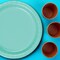 24 Count Mint Round Dessert Plates for Spring or Garden Events 7 Inch